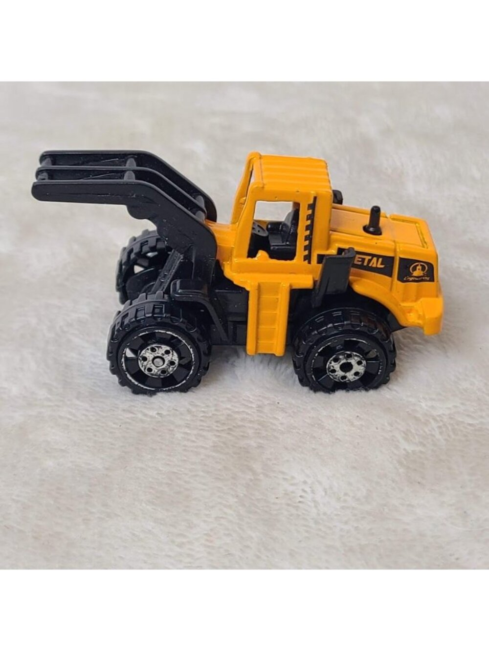 Mini Wheel Loader Forklift Toy Truck Engineering Metal Diecast 1:87 Loose - Picture 5 of 8